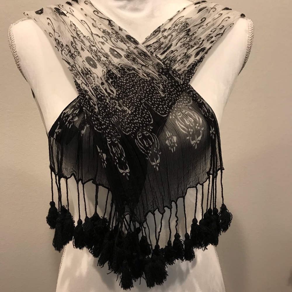 Beautiful 100% Viscose Long Scarf Approx 72” Long